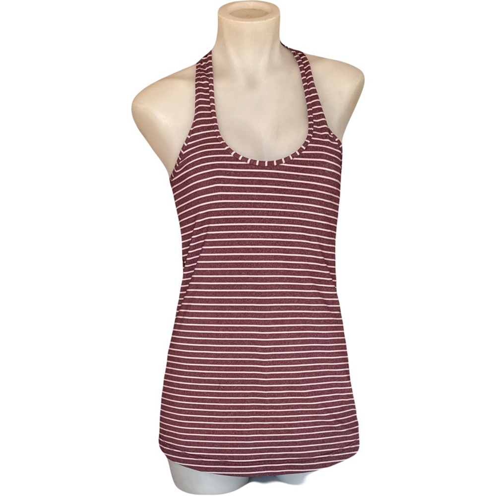 Lululemon Maroon and White Top 8
